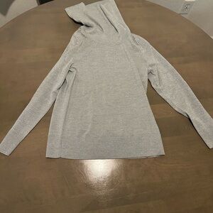 Talbots Shimmering Silver Knit Top